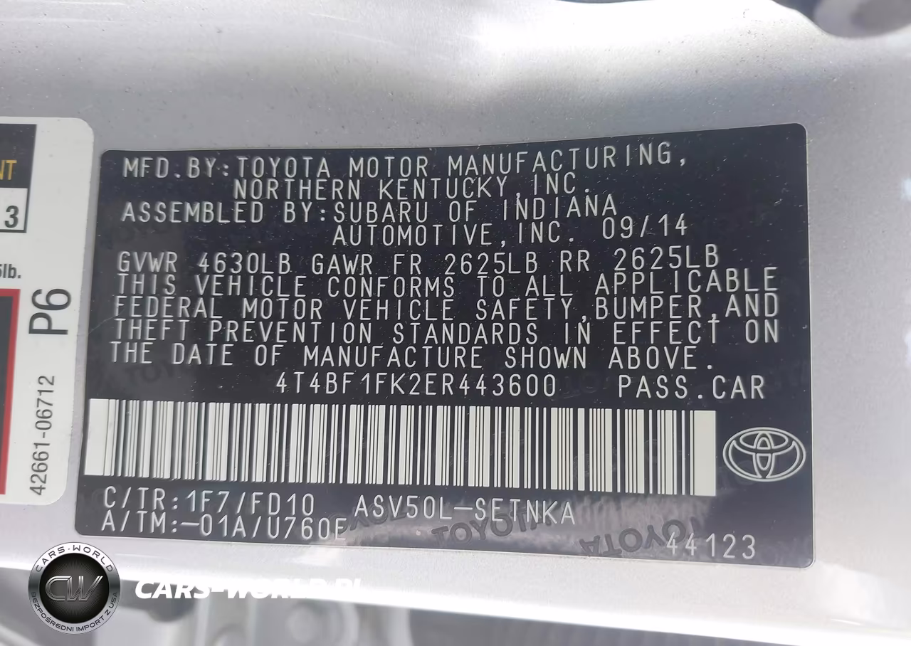 2014 Toyota Camry Le VIN:4T4BF1FK2ER443600 - 9