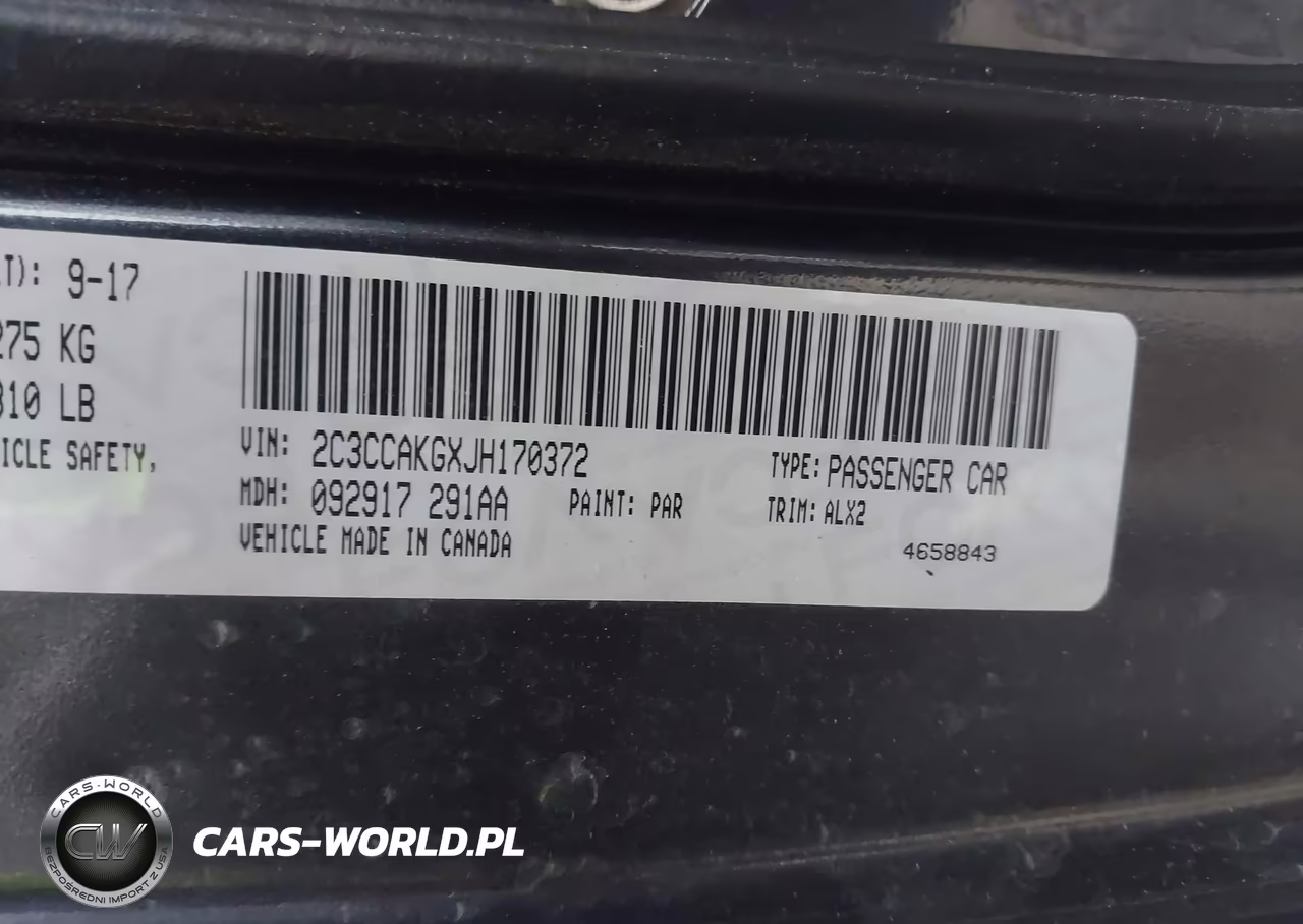 2018 Chrysler 300 Limited Awd VIN:2C3CCAKGXJH170372 - 9