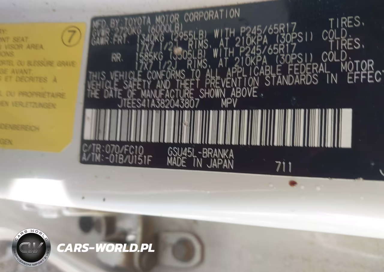 2008 Toyota Highlander VIN:JTEES41A382043807 - 9