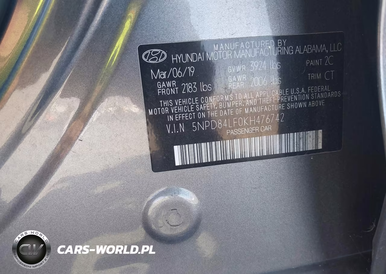 2019 Hyundai Elantra Sel VIN:5NPD84LF0KH476742 - 9