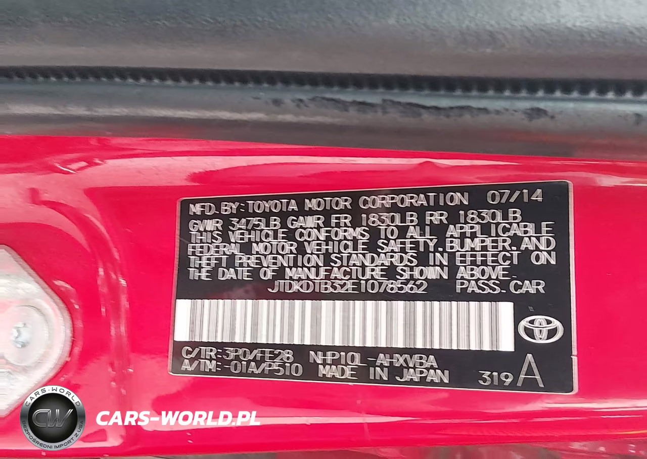 2014 Toyota Prius C One VIN:JTDKDTB32E1078562 - 9