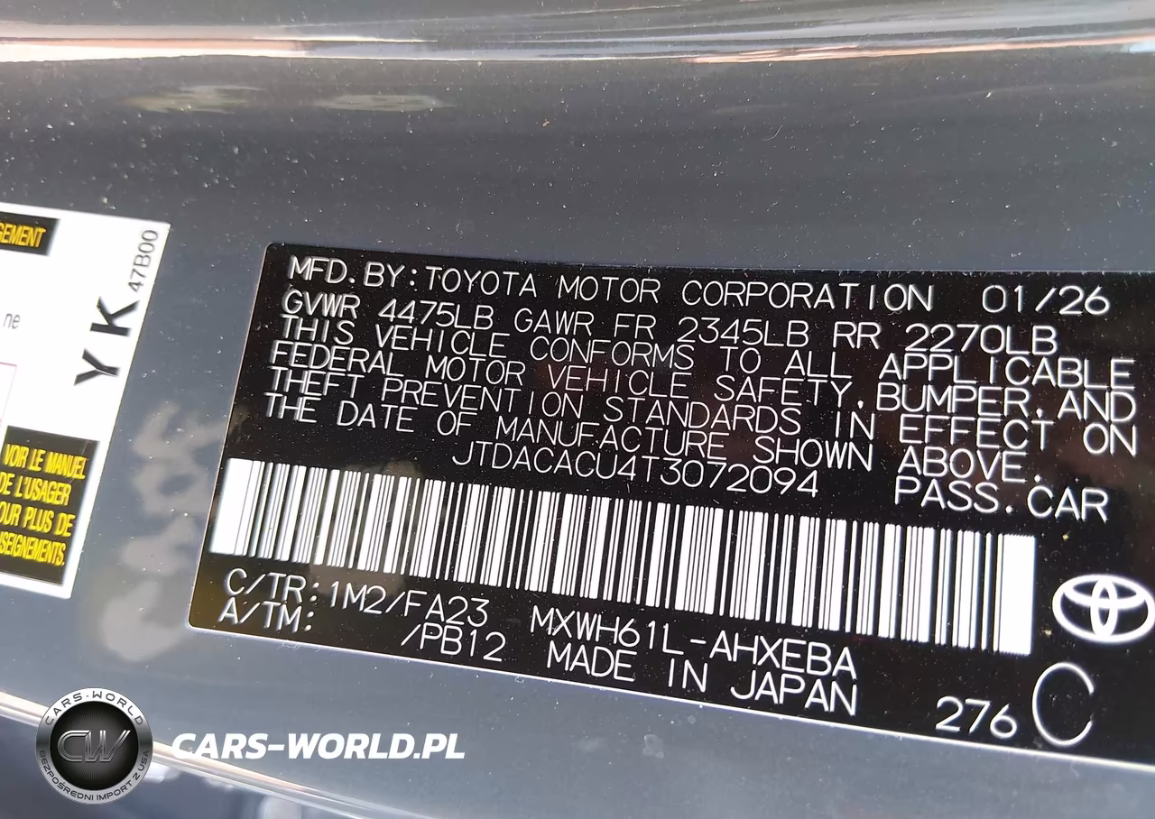 2026 Toyota Prius Plug-In Hybrid Se VIN:JTDACACU4T3072094 - 9