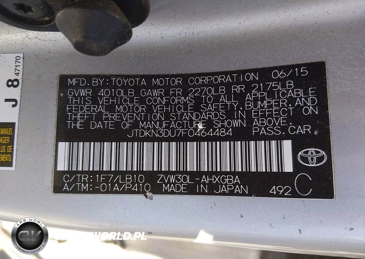 2015 Toyota Prius Four VIN:JTDKN3DU7F0464484 - 9
