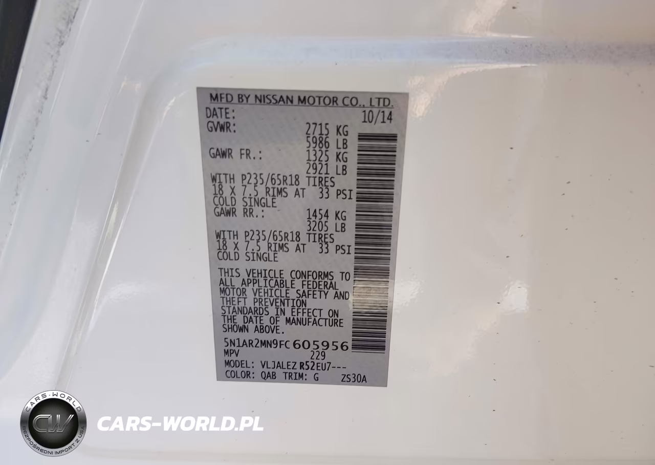 2015 Nissan Pathfinder Sv VIN:5N1AR2MN9FC605956 - 12