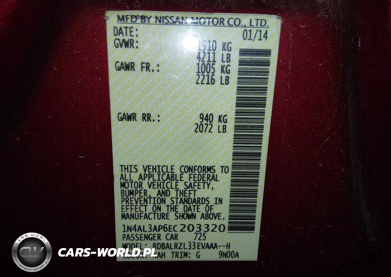 2014 Nissan Altima 2.5 S VIN:1N4AL3AP6EC203320 - 9