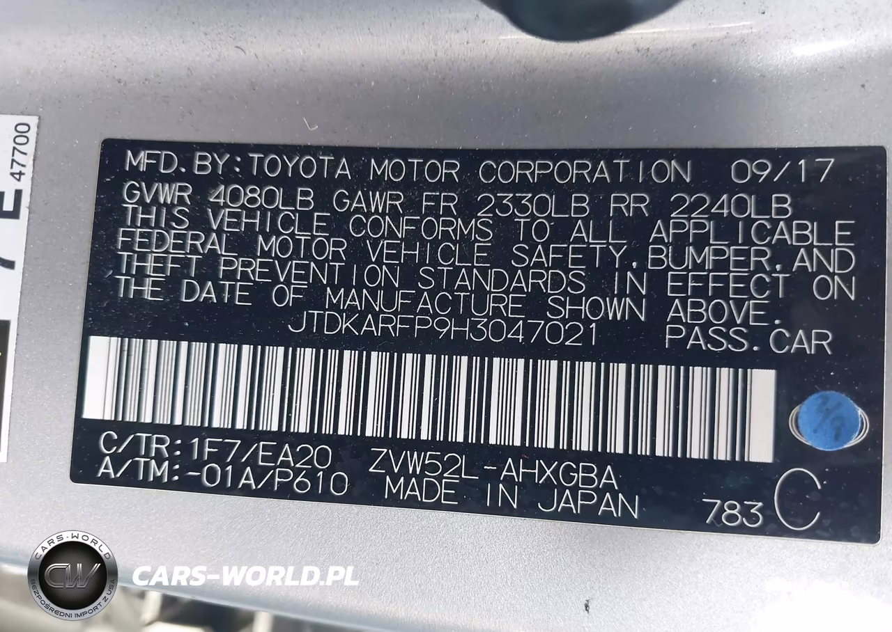 2017 Toyota Prius Prime Advanced VIN:JTDKARFP9H3047021 - 9