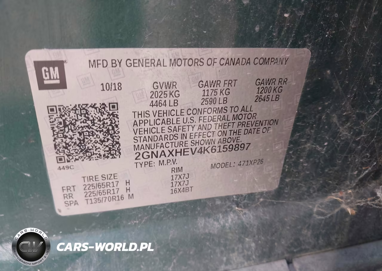 2019 Chevrolet Equinox Ls VIN:2GNAXHEV4K6159897 - 9