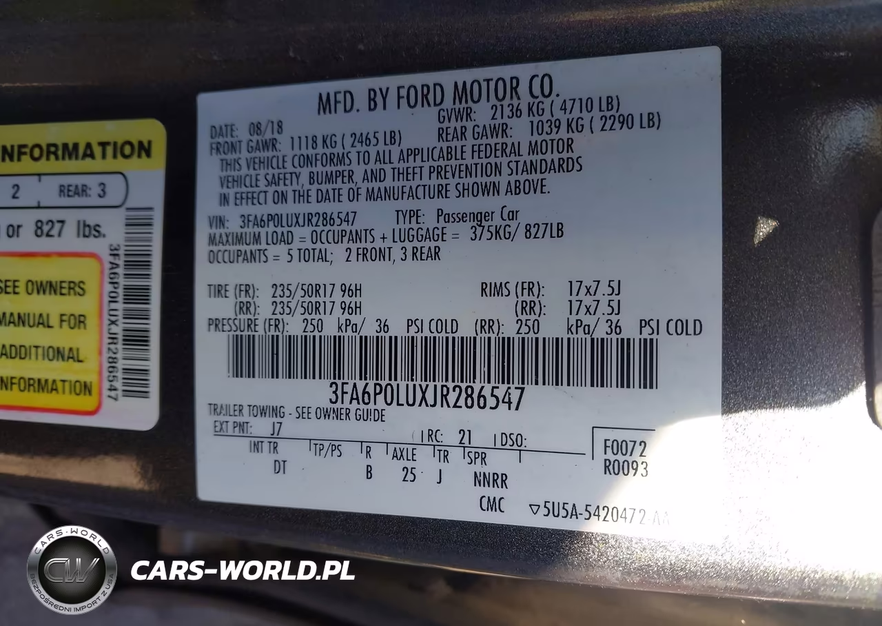 2018 Ford Fusion Hybrid Se VIN:3FA6P0LUXJR286547 - 9