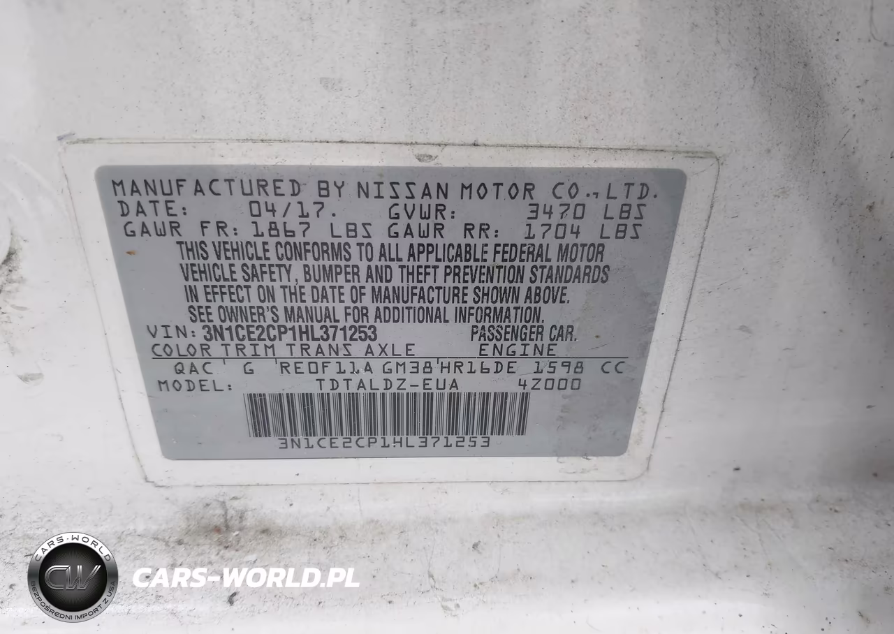 2017 Nissan Versa Note Sv VIN:3N1CE2CP1HL371253 - 9