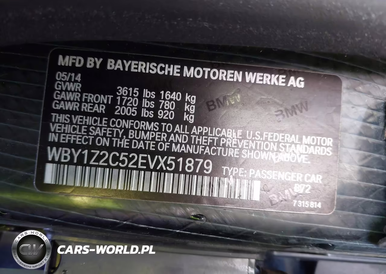 2014 BMW I3 VIN:WBY1Z2C52EVX51879 - 9
