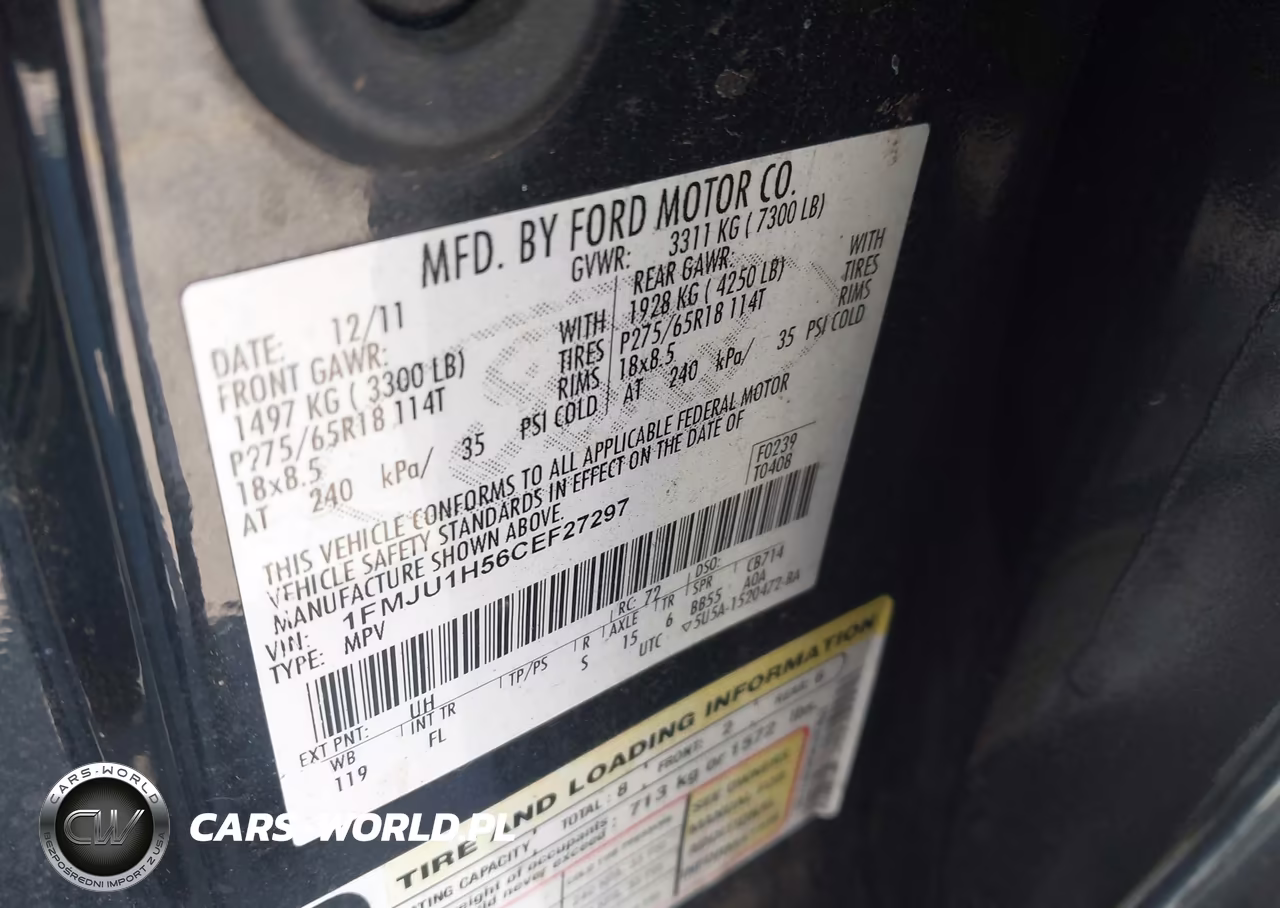 2012 Ford Expedition Xlt VIN:1FMJU1H56CEF27297 - 9