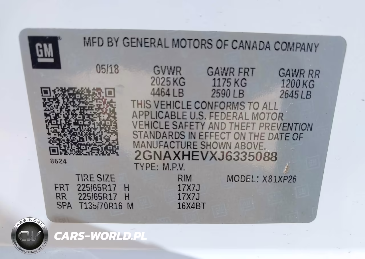 2018 Chevrolet Equinox Ls VIN:2GNAXHEVXJ6335088 - 9