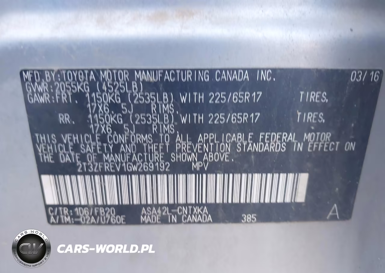 2016 Toyota Rav4 Le VIN:2T3ZFREV1GW269192 - 9