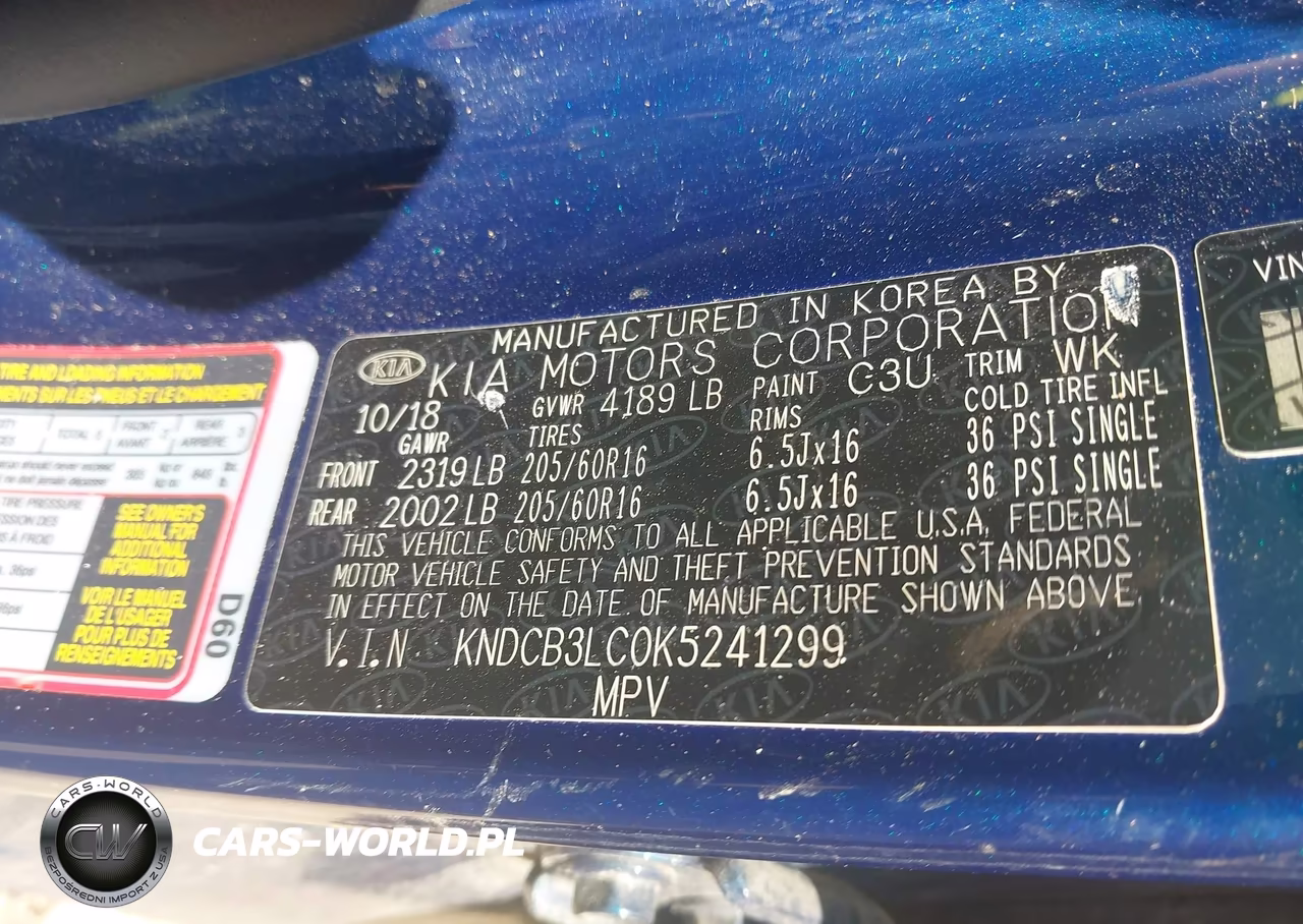 2019 Kia Niro Lx VIN:KNDCB3LC0K5241299 - 9