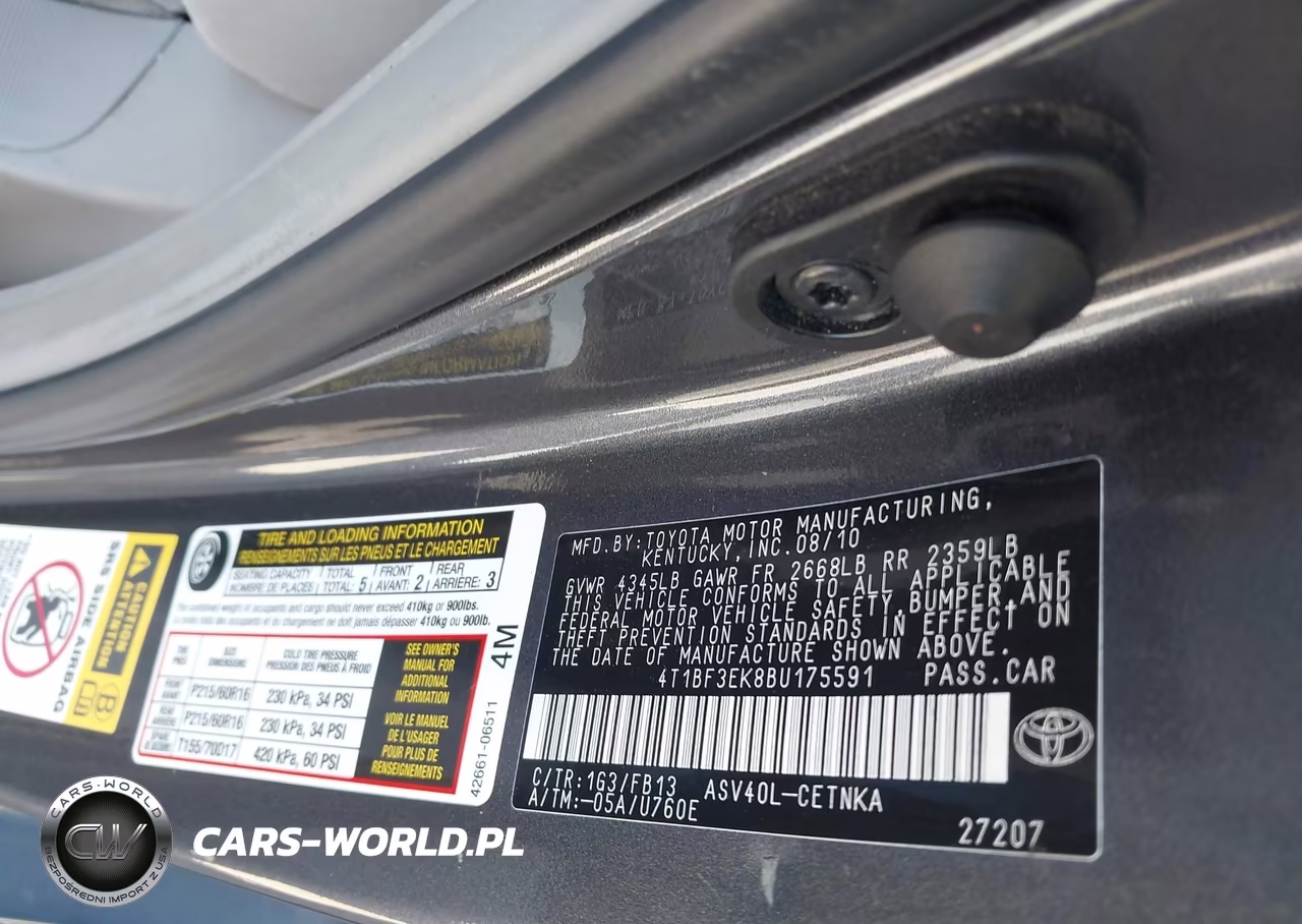 2011 Toyota Camry Le VIN:4T1BF3EK8BU175591 - 9