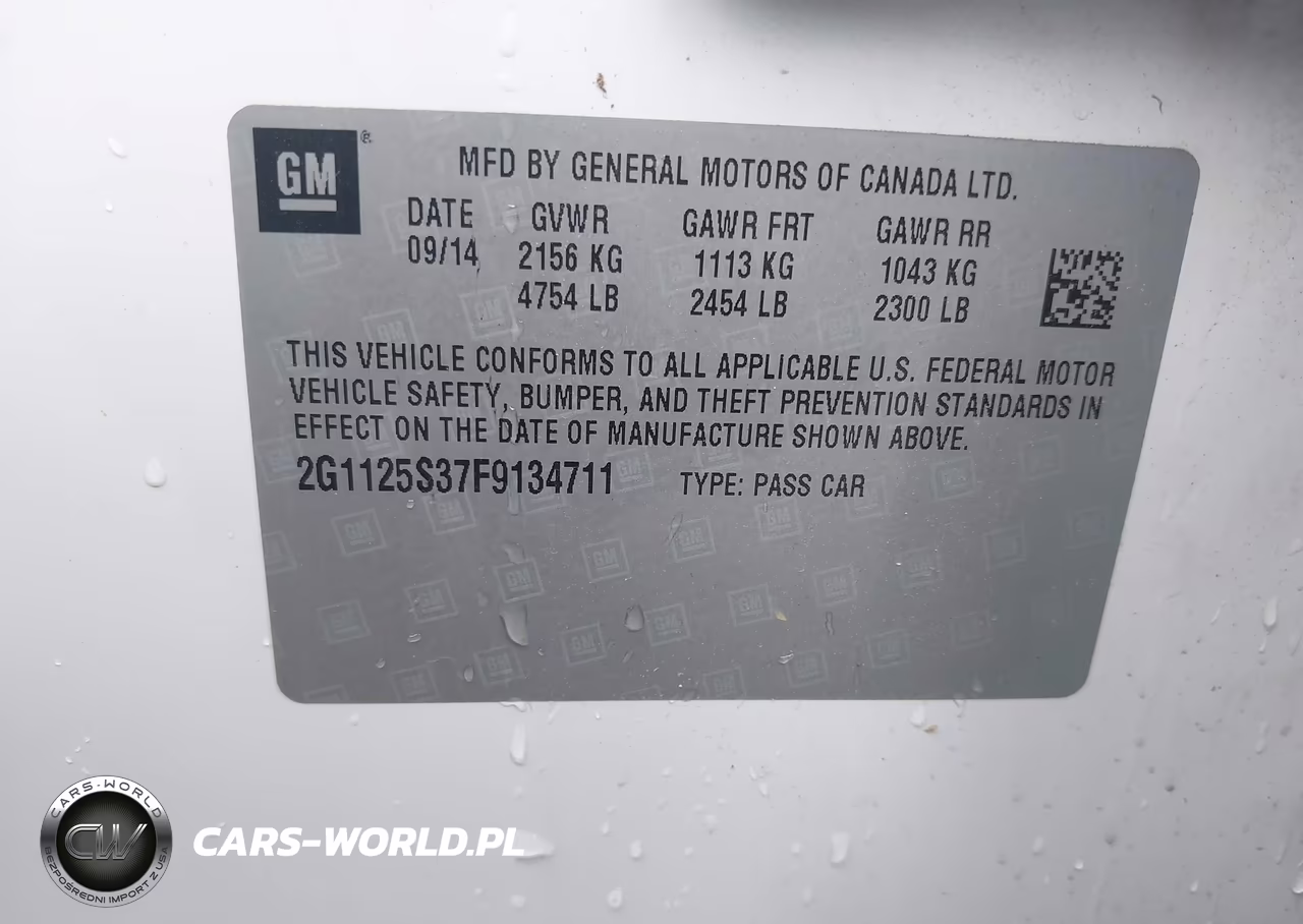 2015 Chevrolet Impala 2Lt VIN:2G1125S37F9134711 - 9