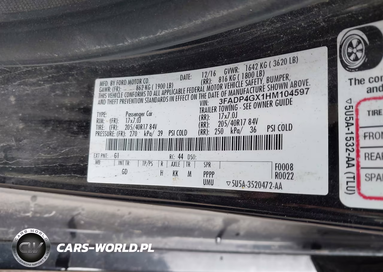 2017 Ford Fiesta St VIN:3FADP4GX1HM104597 - 9
