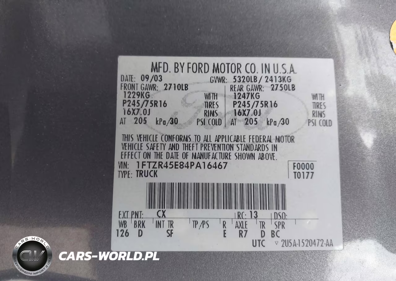 2004 Ford Ranger Edge-Tremor-Xlt VIN:1FTZR45E84PA16467 - 9