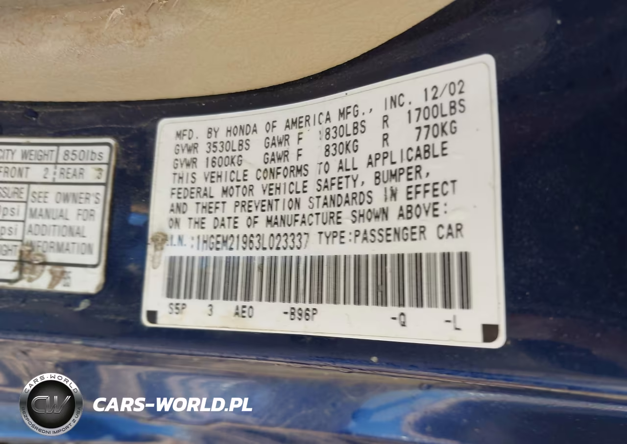 2003 Honda Civic Ex VIN:1HGEM21963L023337 - 9