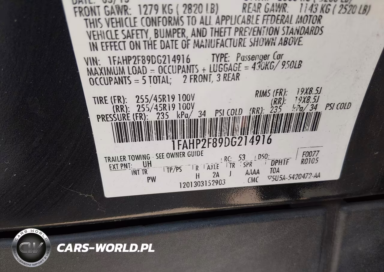 2013 Ford Taurus Limited VIN:1FAHP2F89DG214916 - 9