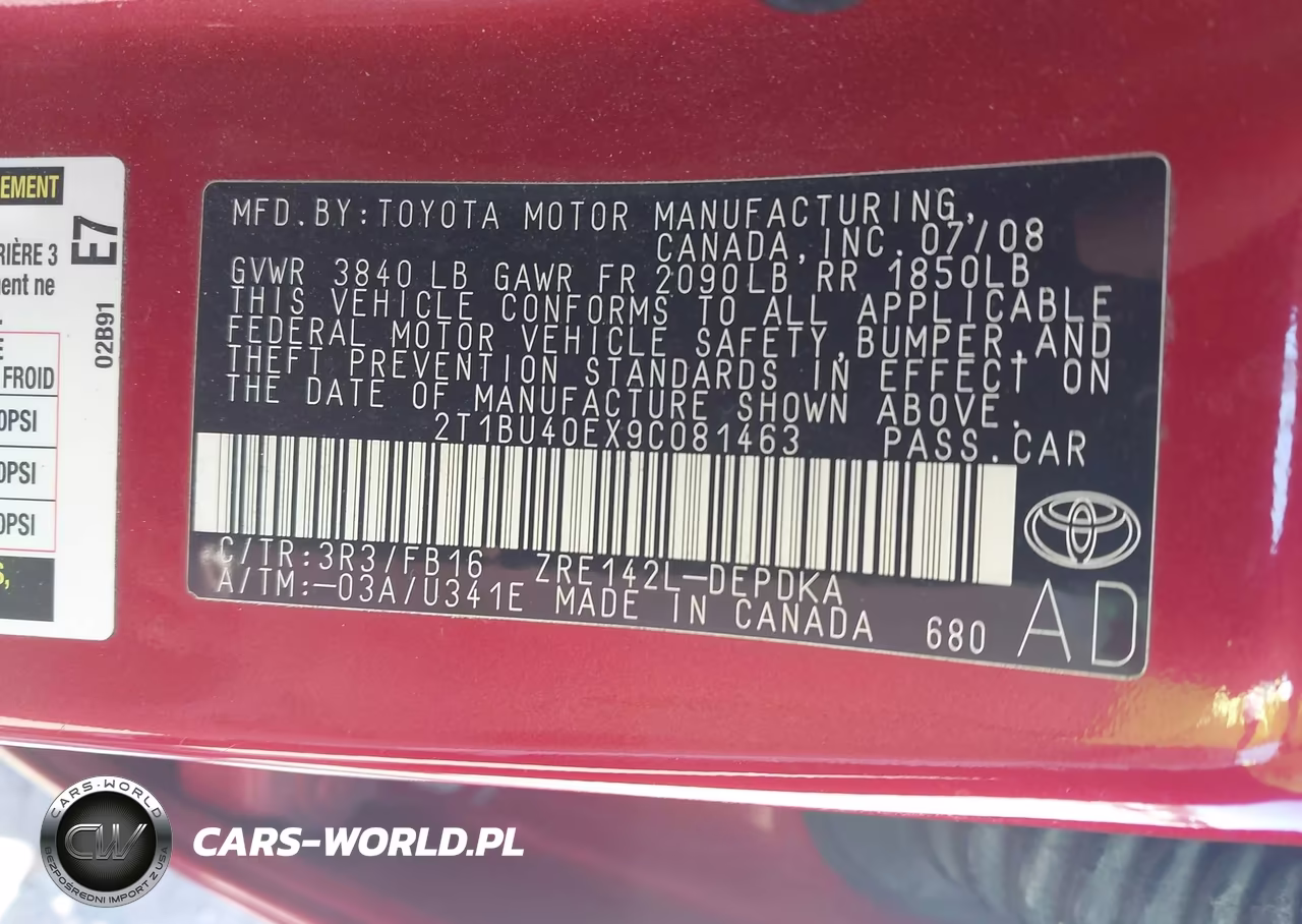 2009 Toyota Corolla Le VIN:2T1BU40EX9C081463 - 9