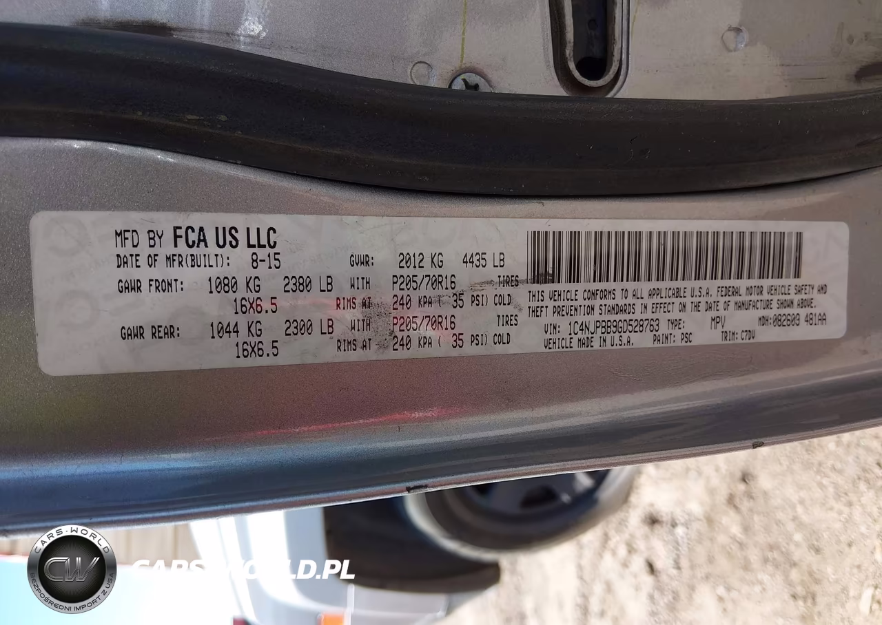 2016 Jeep Patriot Sport VIN:1C4NJPBB9GD528763 - 9