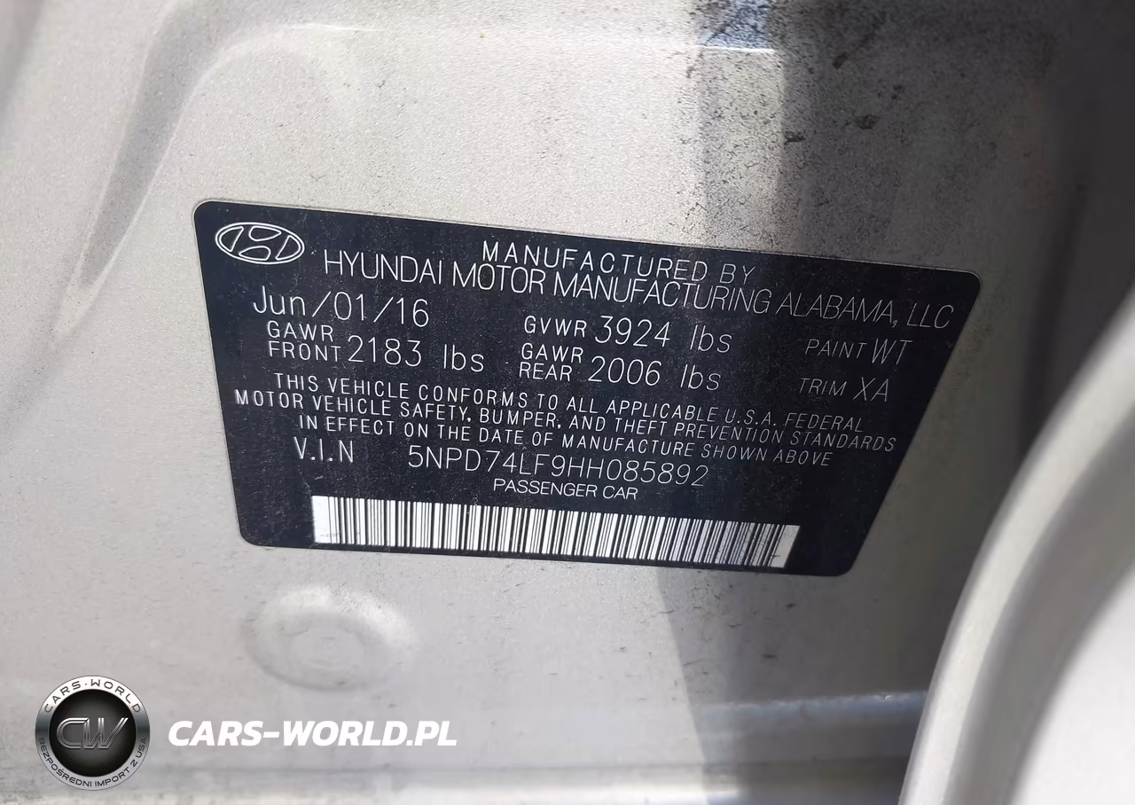 2017 Hyundai Elantra Se VIN:5NPD74LF9HH085892 - 9
