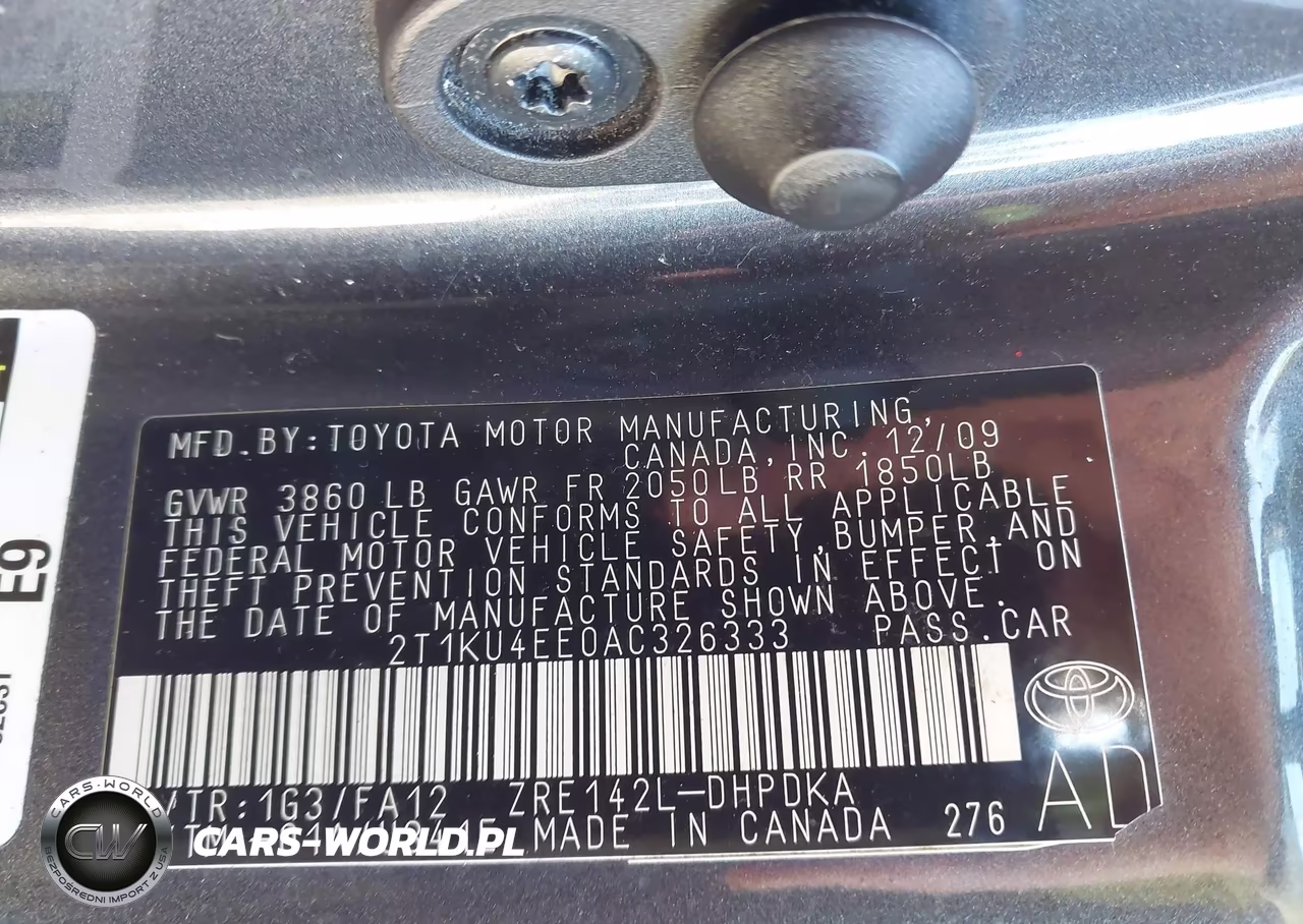 2010 Toyota Matrix VIN:2T1KU4EE0AC326333 - 9