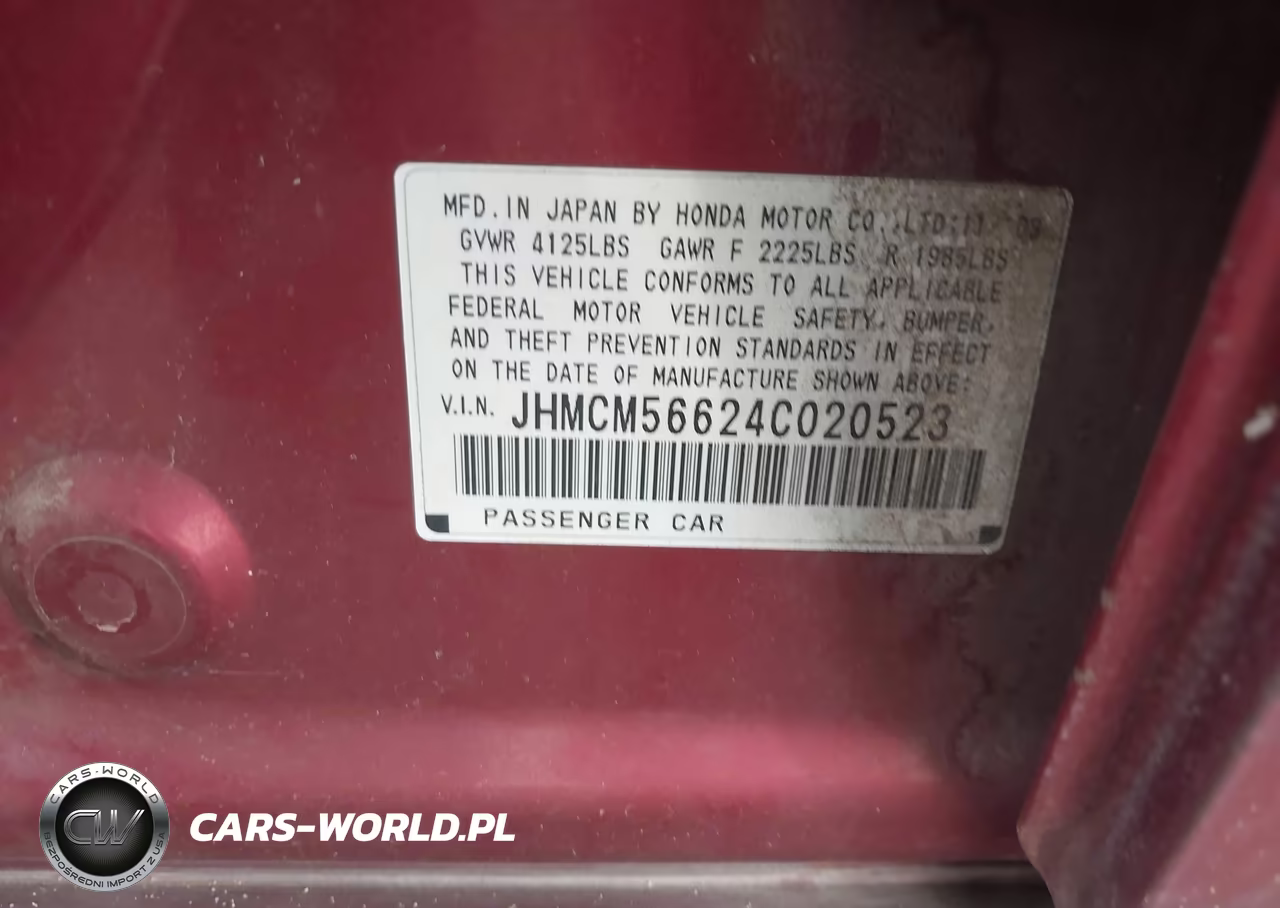 2004 Honda Accord 2.4 Ex VIN:JHMCM56624C020523 - 9