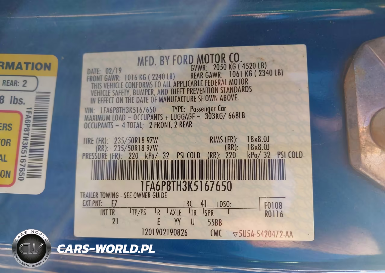 2019 Ford Mustang Ecoboost VIN:1FA6P8TH3K5167650 - 9