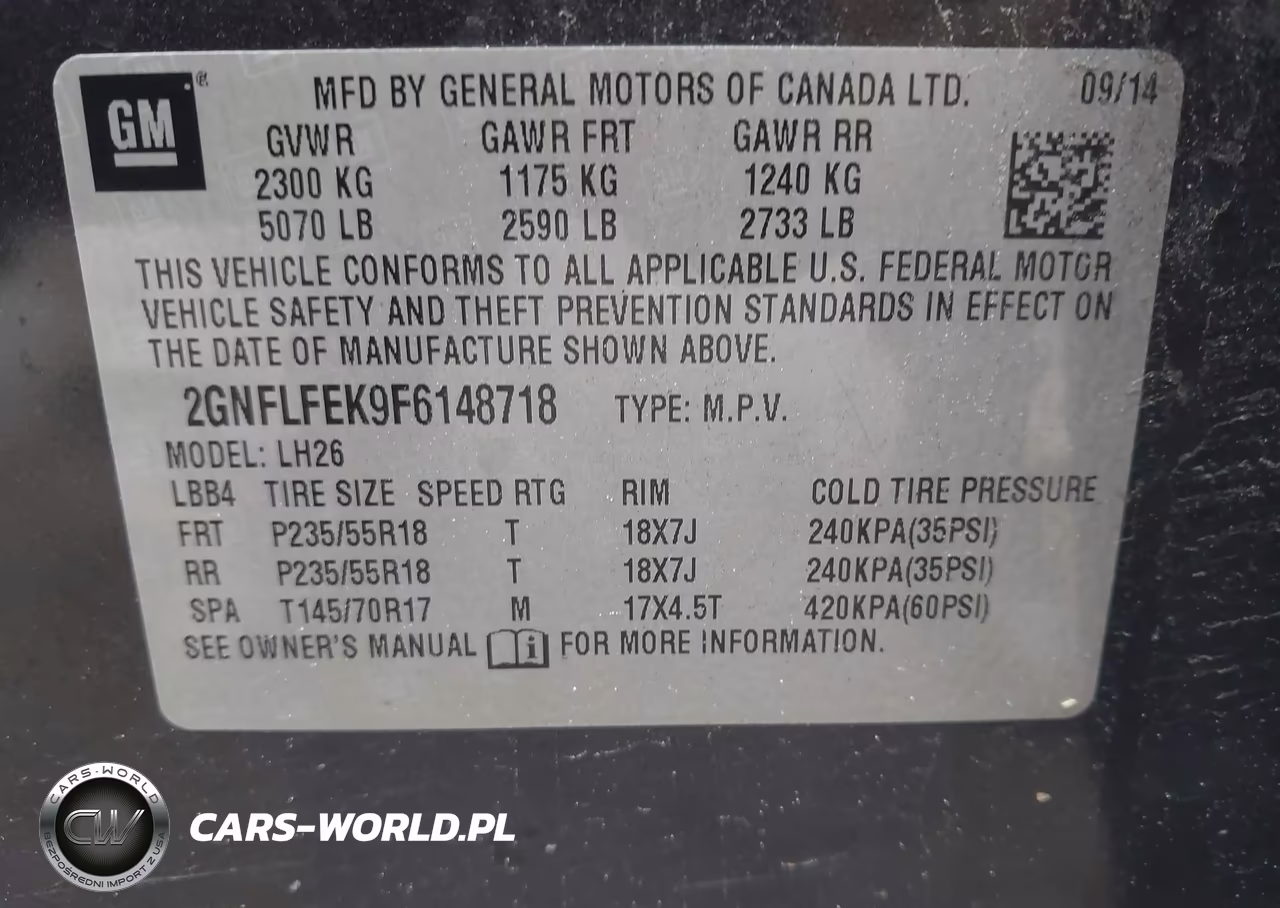 2015 Chevrolet Equinox 1Lt VIN:2GNFLFEK9F6148718 - 9