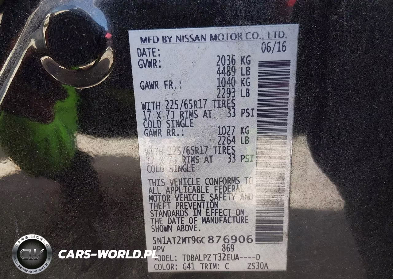 2016 Nissan Rogue S VIN:5N1AT2MT9GC876906 - 9