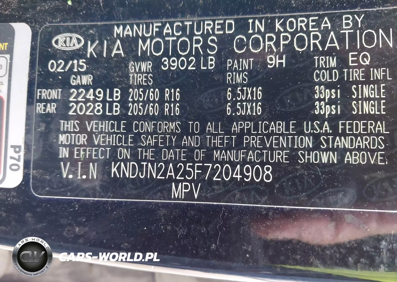 2015 Kia Soul VIN:KNDJN2A25F7204908 - 9