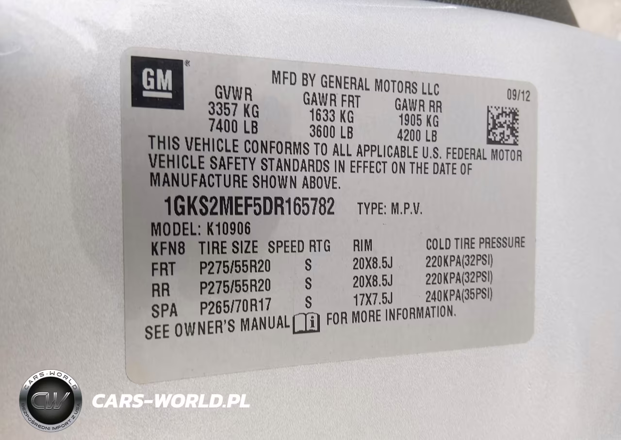 2013 GMC Yukon Xl 1500 Denali VIN:1GKS2MEF5DR165782 - 9