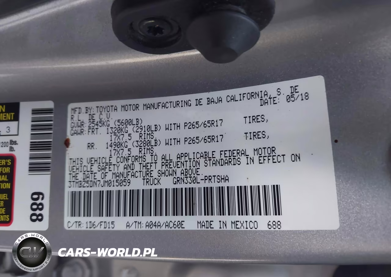 2018 Toyota Tacoma Trd Sport VIN:3TMBZ5DN7JM015059 - 9