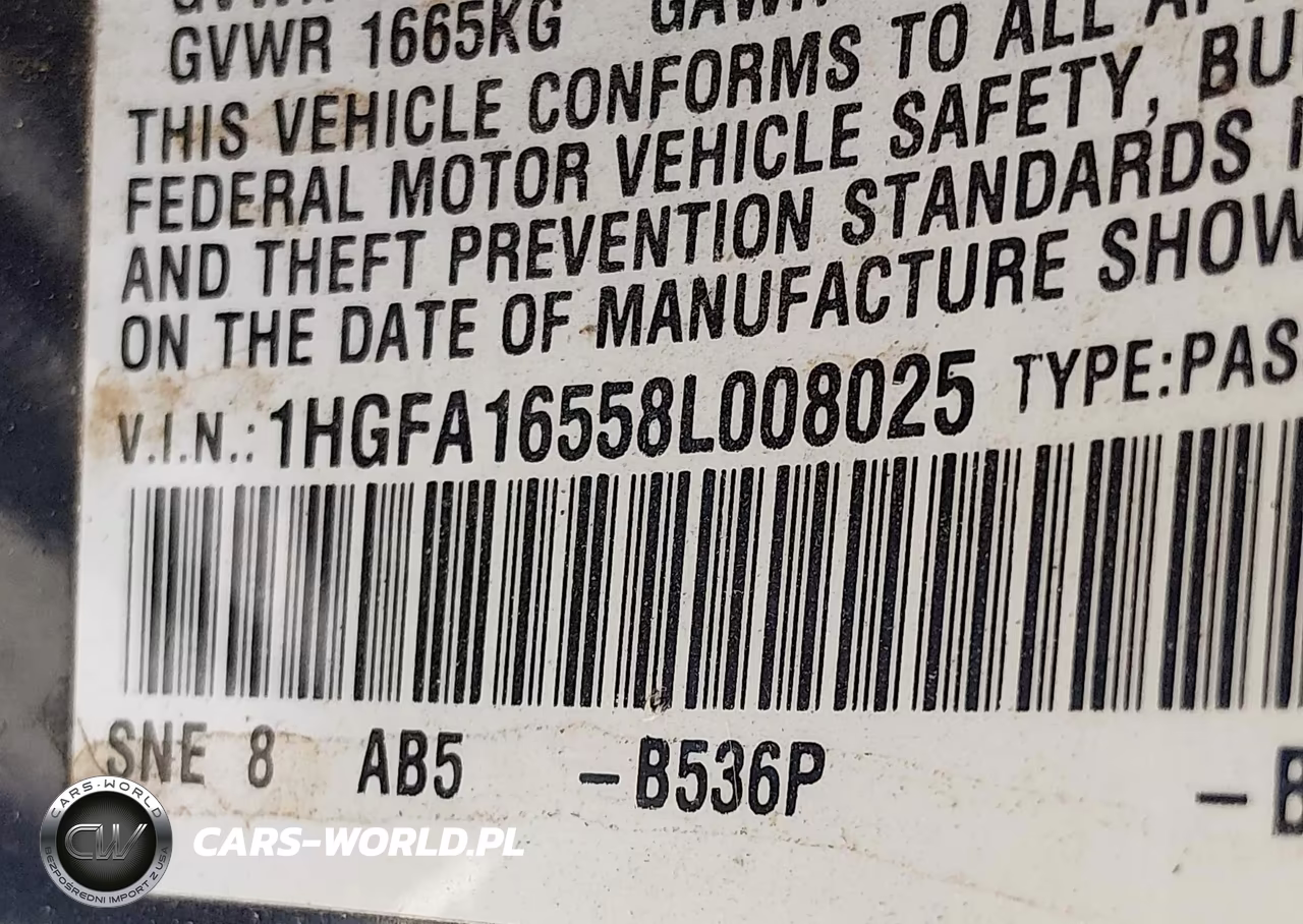 2008 Honda Civic Lx VIN:1HGFA16558L008025 - 9