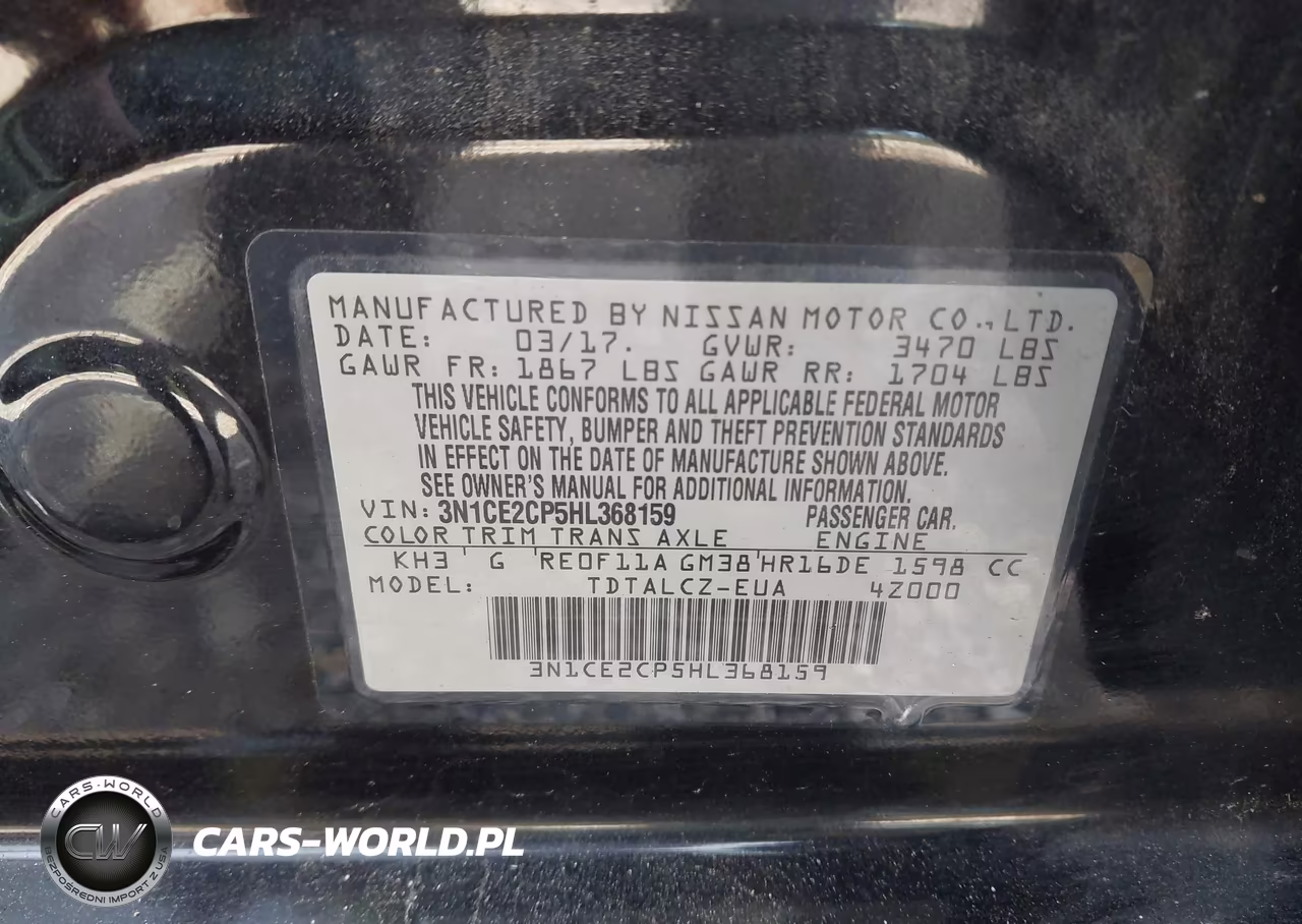 2017 Nissan Versa Note S Plus VIN:3N1CE2CP5HL368159 - 9