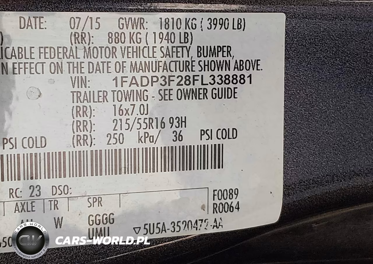 2015 Ford Focus Se VIN:1FADP3F28FL338881 - 9