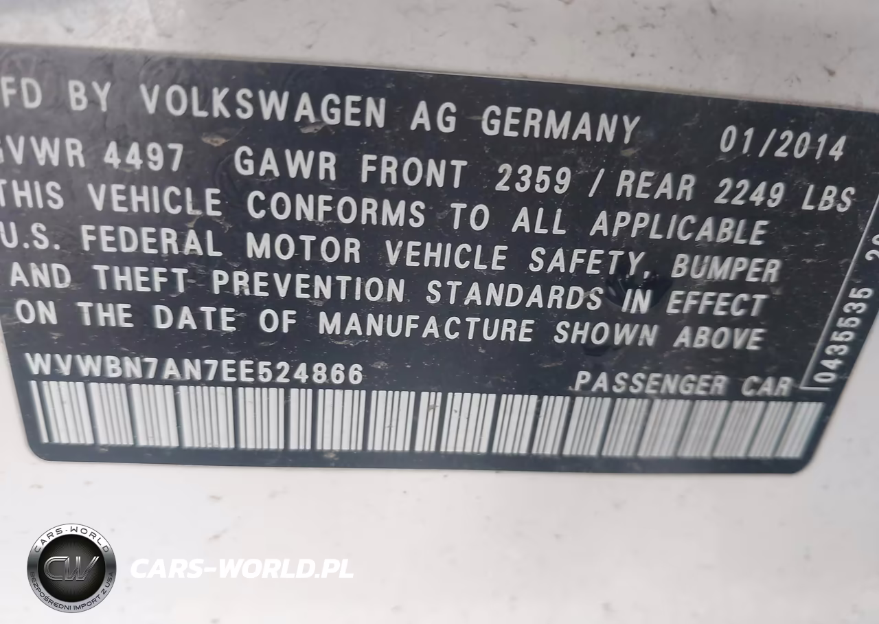 2014 Volkswagen Cc 2.0T R-Line VIN:WVWBN7AN7EE524866 - 9