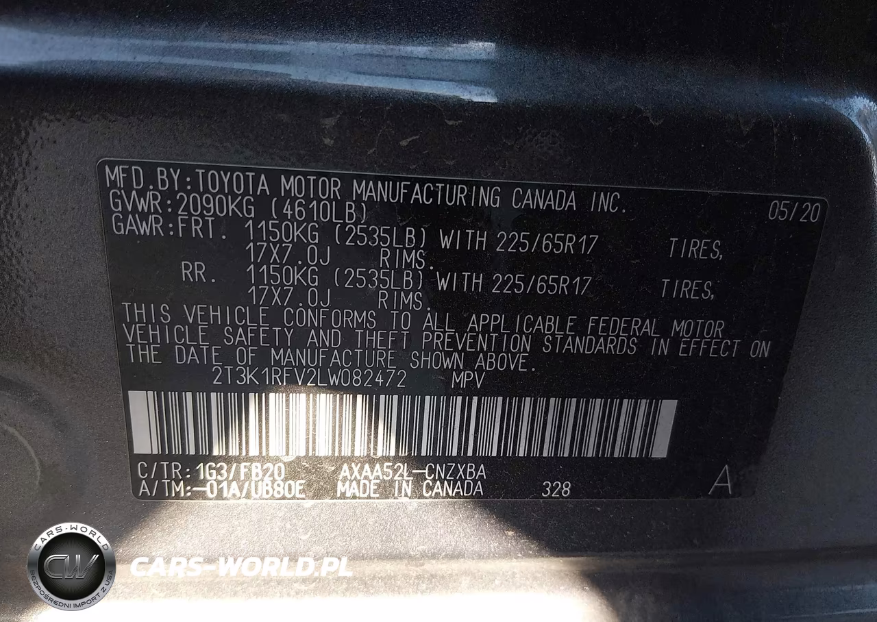 2020 Toyota Rav4 Le VIN:2T3K1RFV2LW082472 - 9