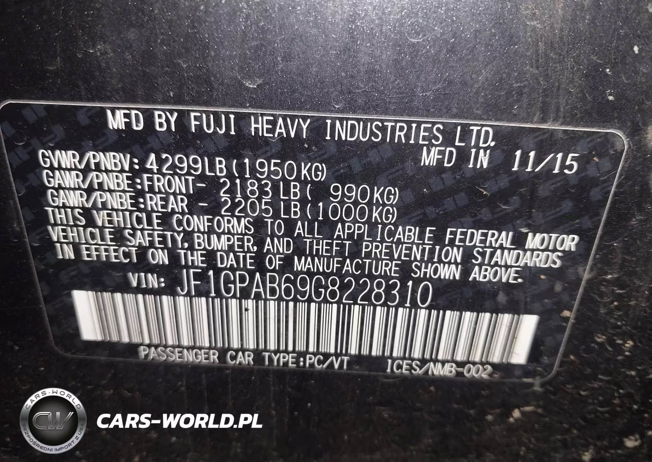 2016 Subaru Impreza 2.0I Premium VIN:JF1GPAB69G8228310 - 9