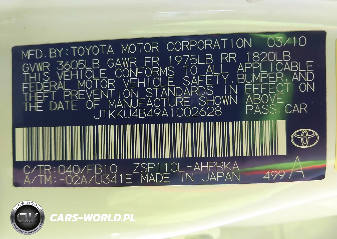 2010 Scion Xd VIN:JTKKU4B49A1002628 - 9