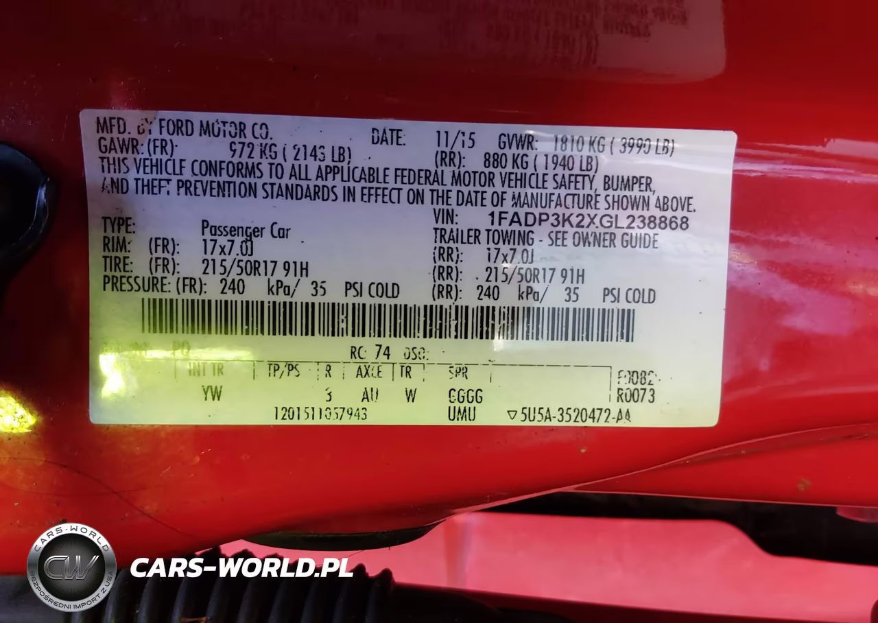 2016 Ford Focus Se VIN:1FADP3K2XGL238868 - 9