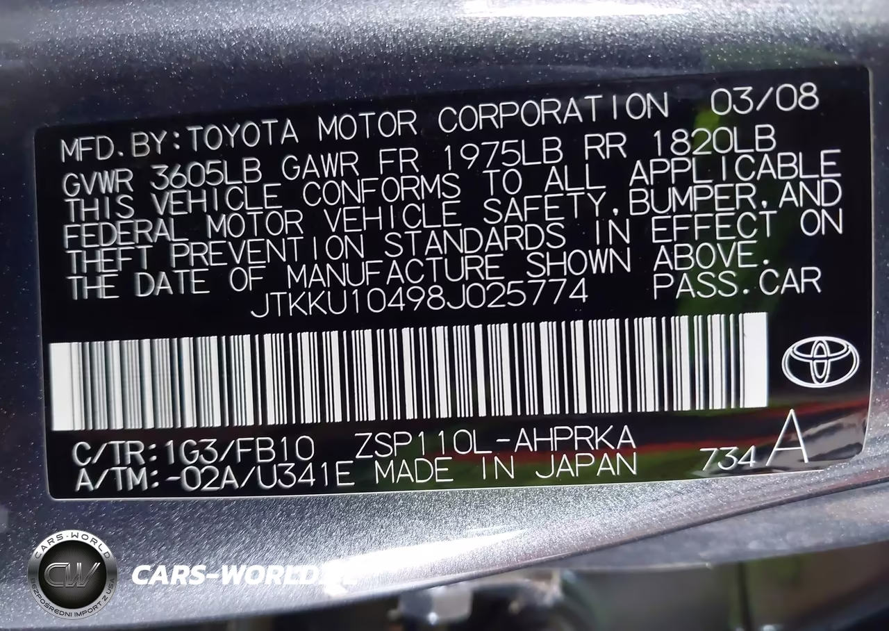 2008 Scion Xd VIN:JTKKU10498J025774 - 9