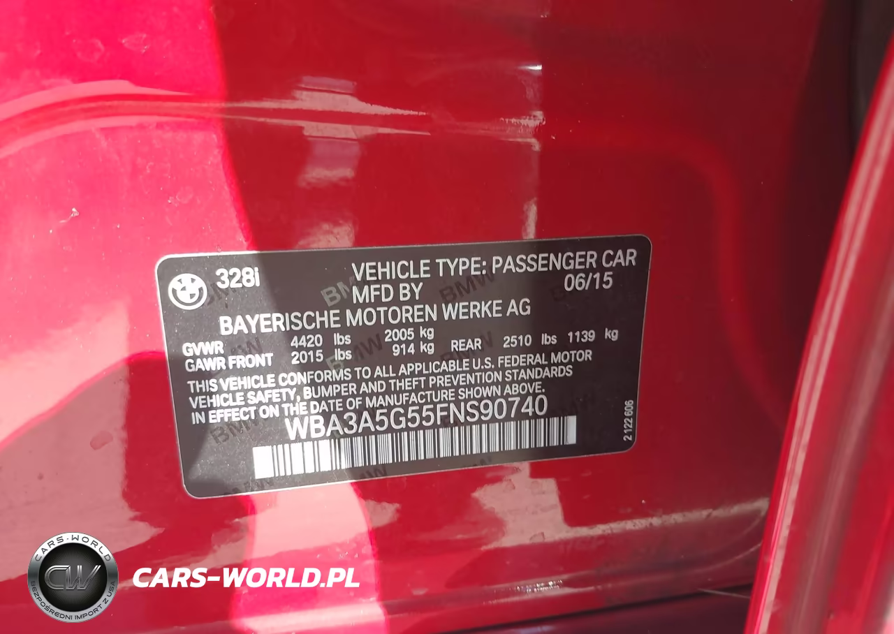 2015 BMW 328I VIN:WBA3A5G55FNS90740 - 9