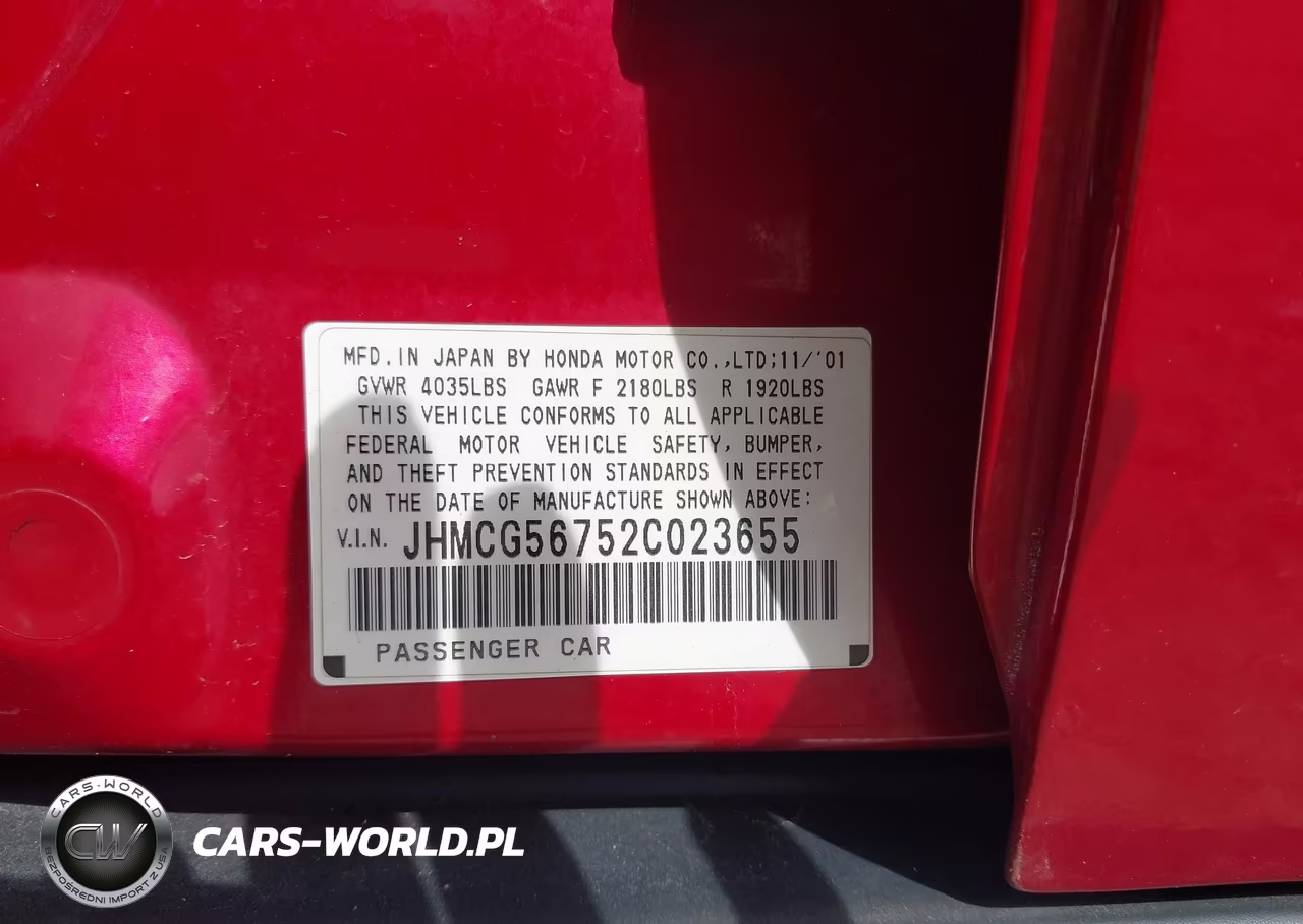 2002 Honda Accord 2.3 Se VIN:JHMCG56752C023655 - 9