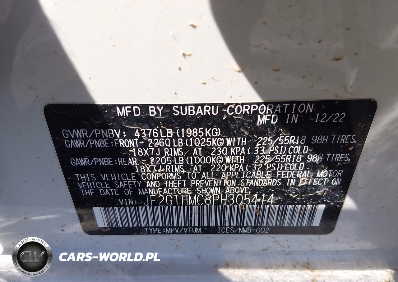 2023 Subaru Crosstrek Limited VIN:JF2GTHMC8PH305414 - 9