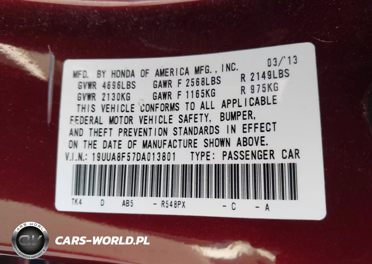 2013 Acura Tl 3.5 VIN:19UUA8F57DA013801 - 9