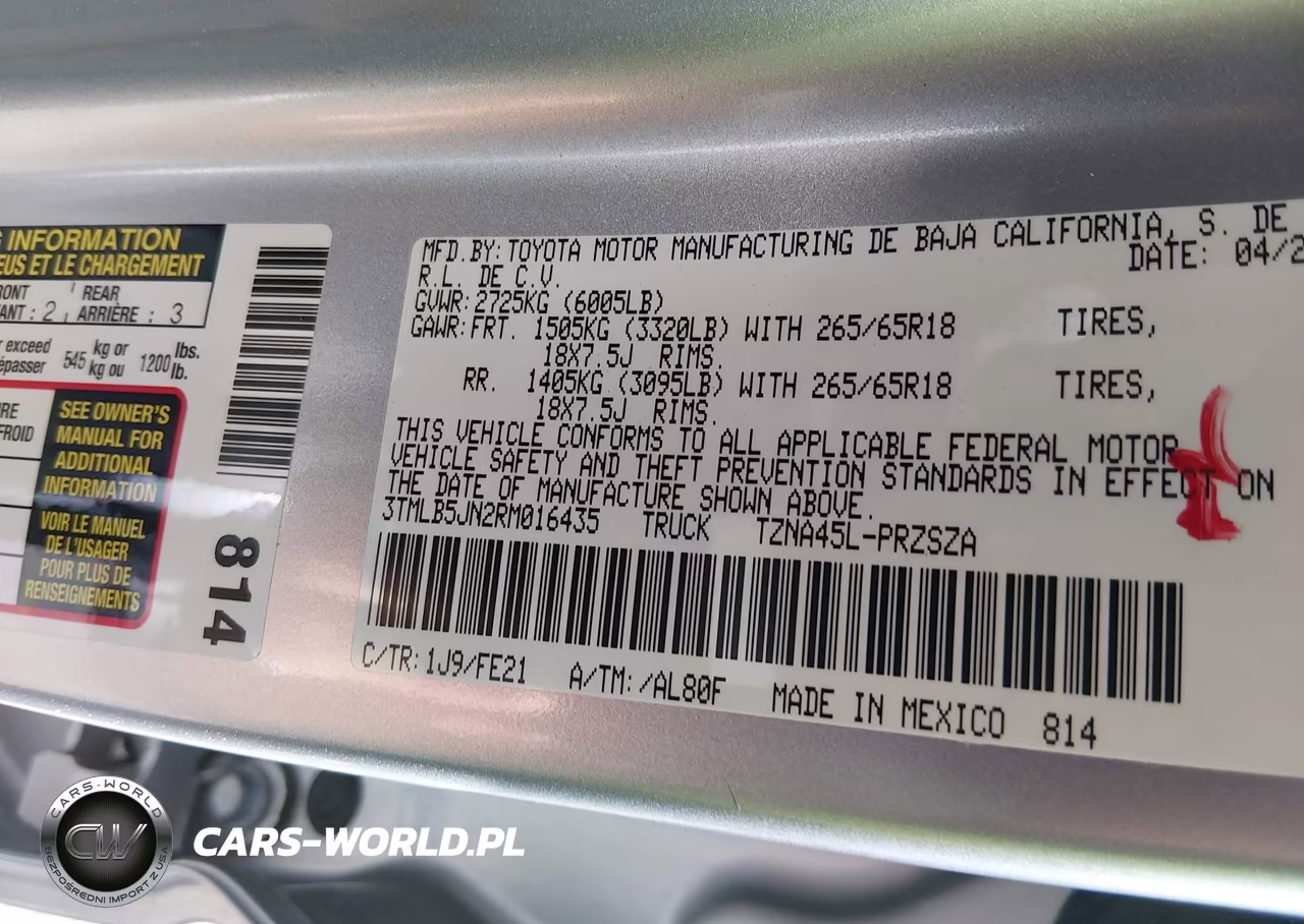 2024 Toyota Tacoma Trd Sport VIN:3TMLB5JN2RM016435 - 9