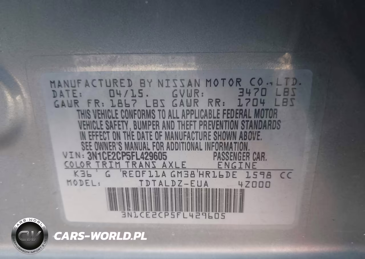 2015 Nissan Versa Note Sv VIN:3N1CE2CP5FL429605 - 9